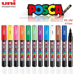 1 UNI Ball POSCA PC-1M 마커 펜 팝 포스터 펜/낙서 광고 0.7mm 아트 문구 멀티 컬러 옵션 아트 용품