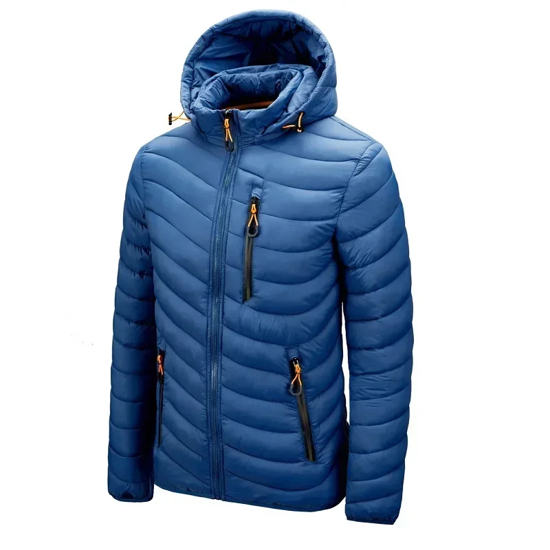 남성용 캐주얼 경량 패딩 재킷 코트, 따뜻한 재킷, 바람막이, 용수철, 가을, 신상, 패셔너블한 후드 파카, 2024