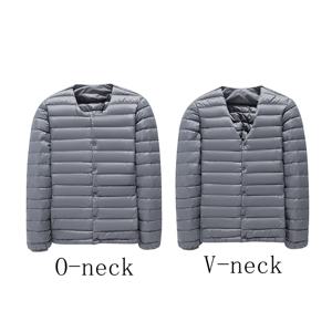 NewBang-매트 패브릭 울트라 라이트 다운 재킷, 남성 v넥 다운 재킷 슬림 방풍 휴대용 경량 코트 따뜻한 라이너