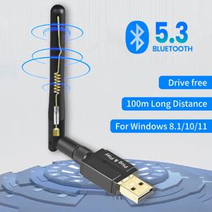 PC 스피커용 USB 블루투스 5.3 어댑터, 무선 마우스 키보드, 음악 오디오 리시버 송신기, 블루투스 동글