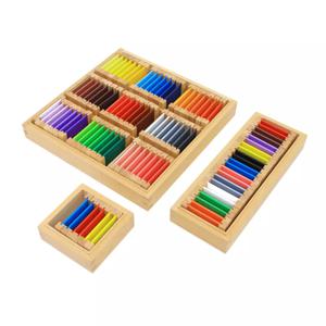 몬테소리 재료 몬테소리 감각 장난감 컬러 박스, 나무 다채로운 다색 태블릿 박스, 조기 교육 미취학 아동