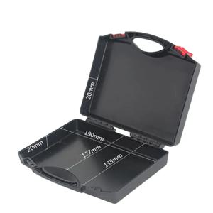 휴대용 플라스틱 빈 운반 하드 케이스 상자, 하드웨어 도구용 안전 보호 하드 케이스, 블랙, 195x170x46mm