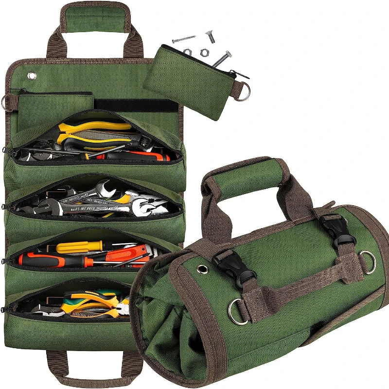 전문 멀티 포켓 하드웨어 도구 파우치 롤업 휴대용 소형 도구 정리함 가방, 다목적 도구 가방, 고품질