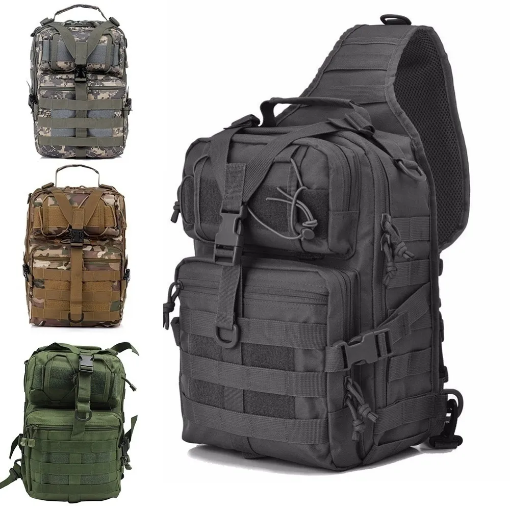 군사 배낭 전술 어썰트 팩 크로스 바디 슬링백, 방수 배낭 가방, 야외 하이킹 캠핑 팩, 남자 숄더백