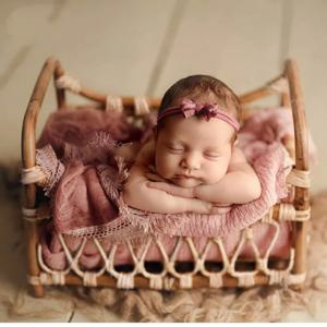 신생아 사진 소품 짠 등나무 바구니, 레트로 니트 캐니 바구니 의자, 아기 사진 촬영 스튜디오 액세서리
