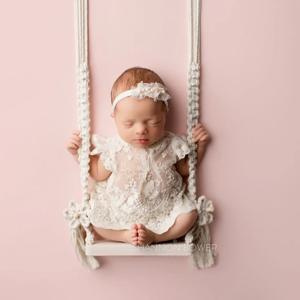아기 스윙 신생아 사진 소품 나무 의자 아기 가구, 유아 사진 촬영 소품 액세서리
