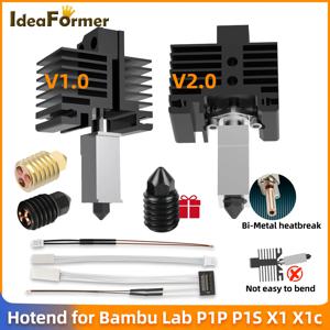 Bambu Lab p1p X1C P1S X1 업그레이드 1.0 2.0 핫엔드 고속 인쇄 3D 압출기 고유량 경화 CHT 깍지 히터 서미스터