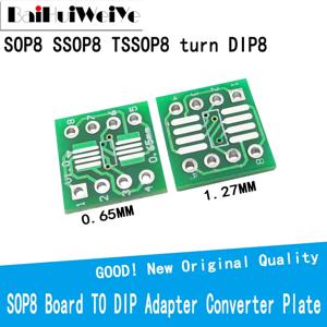 20PCS SOP8 DIP8 SMD to DIP IC 어댑터 소켓 SOP8 TSSOP8 SOIC8 SSOP8 보드-DIP 어댑터 컨버터 플레이트 0.65mm 1.27mm