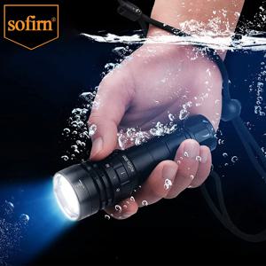 Sofirn SD05 스쿠버 다이빙 손전등 XHP50.2 슈퍼 브라이트 3000lm 21700 배터리 다이브 토치, 마그네틱 스위치, 5000K 6500K