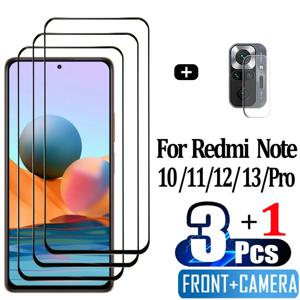전면 강화 유리 Xiaomi Redmi Note 10 11 12 13 Pro 5G 화면 보호기 Redmi Note 12S 11S 10S 보호 필름 Note10 S 전화 영화 Note11 Tempered Glass Redmi Note12 Pro Plus 카메라 렌즈 필름