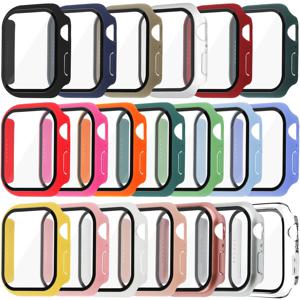 애플 워치 케이스용 강화 유리 및 커버, 화면 보호대, 애플 워치 액세서리 시리즈 9 4 5 6 SE 7 8, 45mm, 41mm, 44mm, 40mm, 42mm