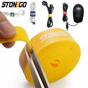 STONEGO-USB 케이블 와인더 케이블 정리 타이, 마우스 와이어 이어폰 홀더, HDMI 코드, 프리 컷 관리, 휴대폰 후프 테이프 보호기