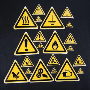 고품질 경고 신호 스티커 로고 보안 안전 라벨, 내유성 경고 태그, 벽 기계 스티커, 5 개