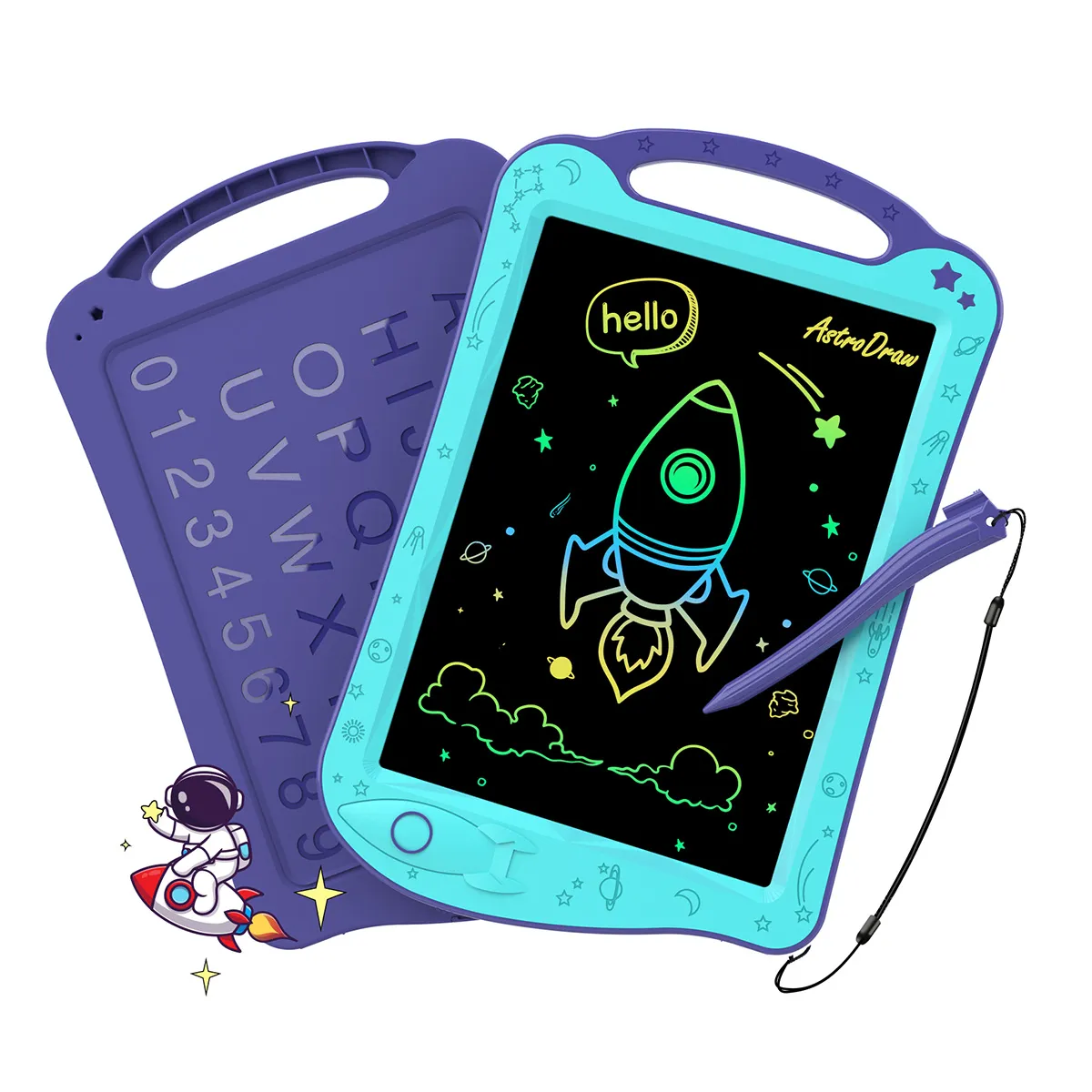 AstroDraw 컬러 드로잉 태블릿, 어린이 여행 활동 장난감, 스페이스 낙서 보드, 자폐증 감각, 유아 생일 선물