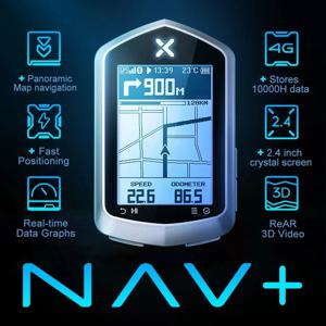 XOSS NAV 플러스 NAV2 NAV + 자전거 컴퓨터, GPS 자전거 라이딩 사이클링 지도, 경로 내비게이션, MTB 도로 무선 속도계 주행 거리계
