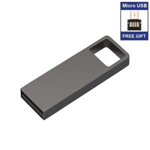 금속 방수 USB 플래시 드라이브, 펜 드라이브, 256GB, 32GB, 64GB, 128G, 4G, 8G, 16G, USB 스틱, 2.0 프리 타입 C 또는 마이크로 어댑터
