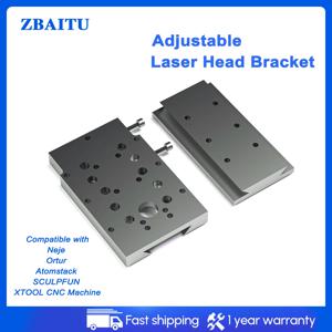 ZBAITU 레이저 모듈 헤드 고정 장착 홀더, CNC 조각기 절단용 조정 가능한 브래킷 베이스, 목공 기계 부품