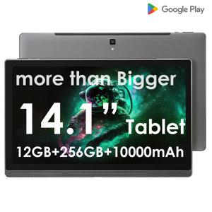 글로벌 버전 14.1 인치 대형 스크린 태블릿 PC, 안드로이드 12, GPS SIM, 4G LTE, 와이파이 태블릿, 구글 플레이 패드 PC, 256GB ROM