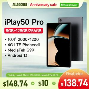 Alldocube iPlay50 Pro Max 10.4 인치 2K 태블릿, Helio G99, 안드로이드 13, 8GB RAM 128, 256GB LTE 전화통화 패드, iPlay 50 컴퓨터 패드