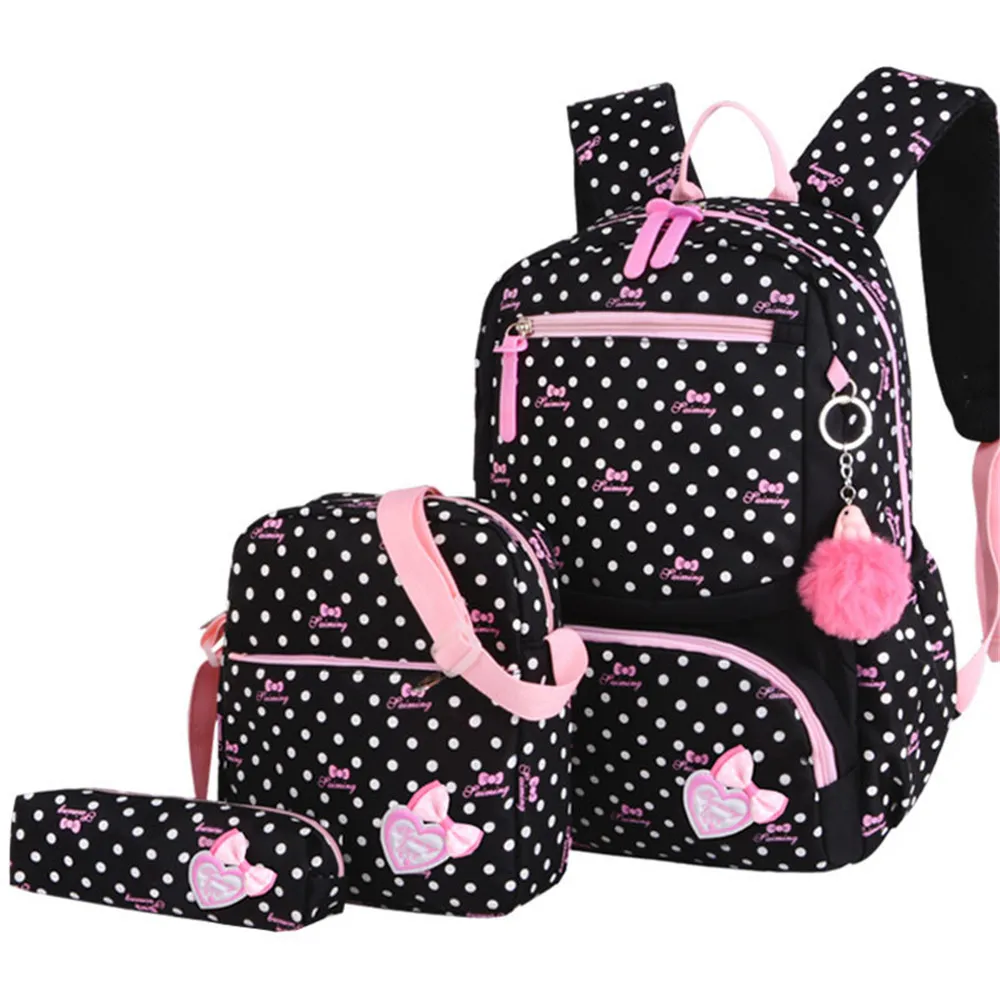 Dropshipping-3 개/대 학교 가방 배낭 책가방 패션 키즈 사랑스러운 배낭 어린이 소녀 가방, 학생 Mochila Sac
