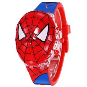 마블 미국 캡틴 스파이더맨 라이트 뮤직 어린이 만화 전자 시계, 어린이 장난감, 국제 어린이날 선물