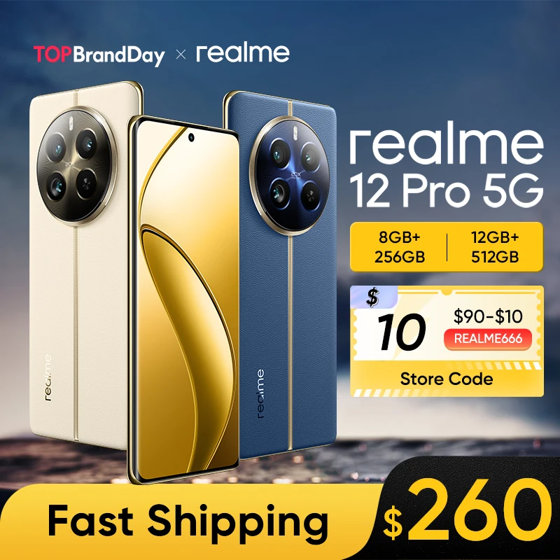 Realme 12 Pro 5G 스마트폰, 32MP 망원 인물 카메라, 소니 IMX882 OIS 카메라, 스냅드래곤, 월드 프리미어®6 세대 1 프로세서