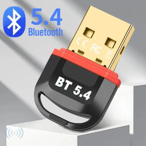 USB 블루투스 5.4 어댑터 송신기 리시버, 무선 USB 블루투스 오디오 어댑터, PC 컴퓨터 노트북용 블루투스 5.3 동글