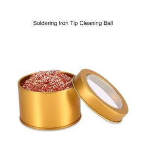 청소 볼 솔더링 철망 필터 청소 노즐 팁 구리 와이어 클리너 볼 금속 Dross Box Clean Ball