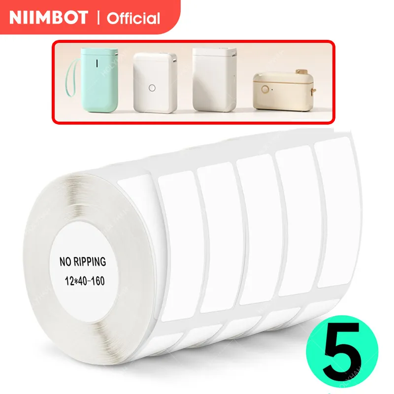 Niimbot 방수 및 내유성 찢김 방지 가격 라벨, 스크래치 방지 용지, 인쇄 테이프, D11, D110, 순색