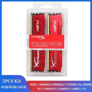 Memoria DDR3 RAM 키트, 데스크탑 1866MHz, 1600MHz, 1333MHz RAM, DDR3 PC3-12800 PC3-14900, 1.5V DIMM 메모리, HyperX, 8GB, 16GB, 2x4GB (2x8GB)