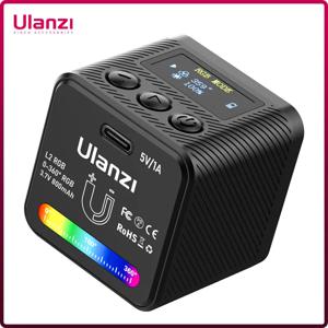 Ulanzi L2 RGB 미니 COB 비디오 카메라 라이트 DSLR 카메라용, 디밍 가능, 360 ° 풀 컬러 라이트, 디퓨저, 벌집 사진