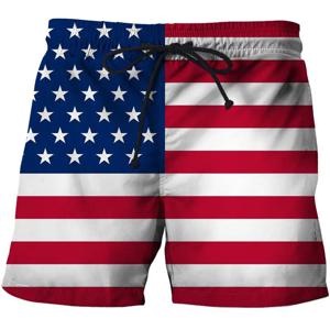 미국 영국 국기 그래픽 남성 보드 반바지, 3D 인쇄 짧은 바지, 캐주얼 하와이 서핑 수영 트렁크, 비키니 써니 비치 수영복