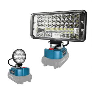 무선 LED 작업 조명, 작업 현장 조명, 스포트라이트 도구, 마키타 18v 배터리 램프, 투광 조명 손전등 (배터리 없음)