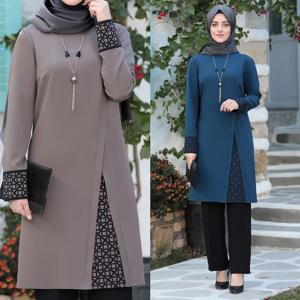 이슬람 두바이 아바야 여성, 중동 라마단 로브, 투피스 아바야 세트, 적당한 복장, 의류 정장, 이브닝 롱 드레스