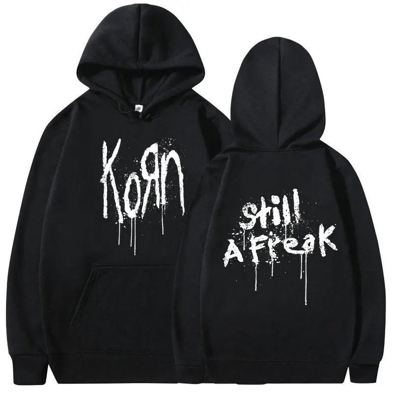 Korn 뮤직 콘서트 록 밴드 월드 투어 남성용 후디, 빈티지 메탈 고딕 오버사이즈 스웻셔츠, 펑크 힙합 후디, 스트리트웨어