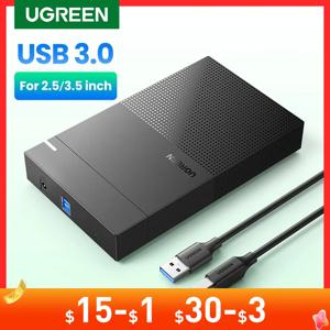 Ugreen HDD 케이스 3.5 2.5 SATA to USB 3.0 어댑터 SSD 디스크 용 외장 하드 드라이브 인클로저 리더 HDD 박스 케이스 HD 3.5 HDD 케이스