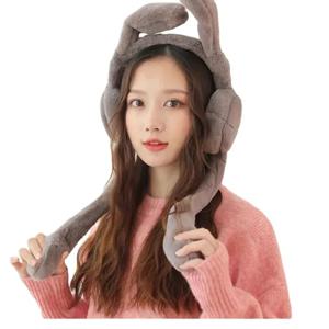 새로운 도착 인터넷 유명 인사 토끼 귀 머 거리 귀 이동 여자 따뜻하고 차가운 귀 따뜻하게 귀 가방을 유지하기 위해 겨울에 귀여운입니다