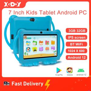 XGODY 어린이 태블릿 PC, 학습 교육용, IPS 스크린, 4 코어, WiFi, OTG, 귀여운 보호 케이스 옵션, 7 인치 안드로이드
