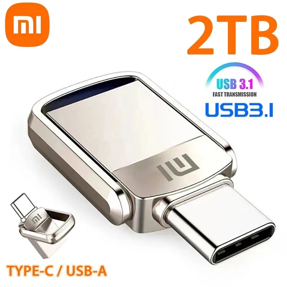 샤오미 U 디스크, USB 3.0, C타입 인터페이스, 휴대폰 컴퓨터 상호 변속기, 휴대용 USB 메모리, 2TB, 1TB, 512GB, 256GB, 128GB