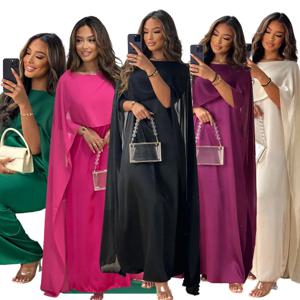 여성용 2023 아프리카 드레스, 우아한 아프리카 반팔 폴리에스터, 퍼플 블랙 그린 드레스, 다시키 아프리카 의류, 여름