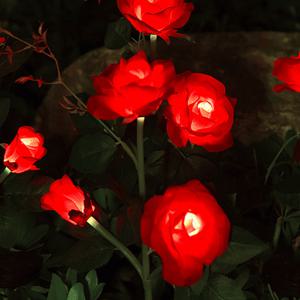 장미 LED 태양광 꽃정원등 레드  야외조명등