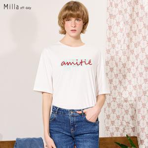 [온플] 밀라 24SS 스프링 레터링 티셔츠 5종