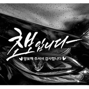 초보입니다(캘리텐션) 초보자동차스티커-화이트 (W49E15B)