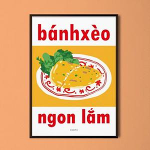 반쎄오 M 유니크 디자인 포스터 베트남 식당