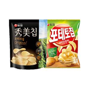 농심 포테토칩 60g x 4봉 + 수미칩 85g x 4봉