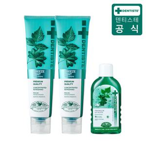 덴티스테 뉴브리즈민트 3종 180g×2개+오랄린스 100ml+1개