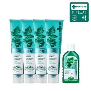 덴티스테 뉴브리즈민트 5종 180g×4개+오랄린스 100ml+1개