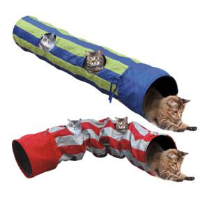 펫라이프 2구 바스락 터널 1.3M 고양이장난감