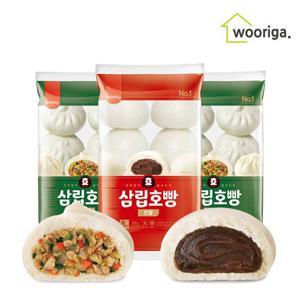 삼립 대용량 냉동 호빵 90g×24개 (단팥1봉+야채2봉)
