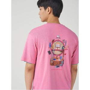 [빈폴멘] 그래픽 반팔 티셔츠 핑크 BC3742KP1X